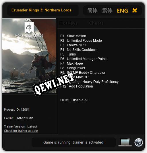 Crusader Kings 3: Northern Lords: ТРЕЙНЕР И ЧИТЫ (V1.0.45)