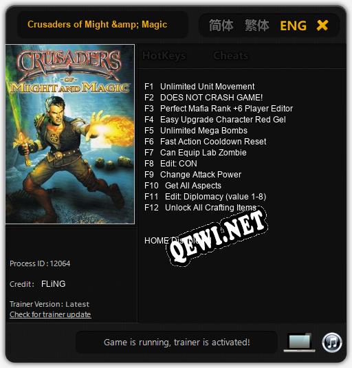 Crusaders of Might & Magic: Читы, Трейнер +12 [FLiNG]
