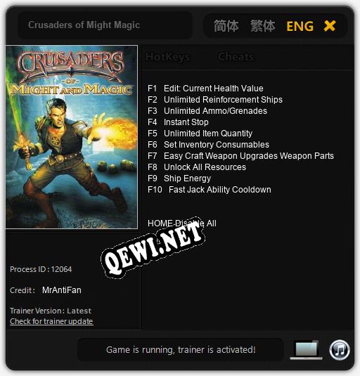 Crusaders of Might Magic: Трейнер +10 [v1.2]