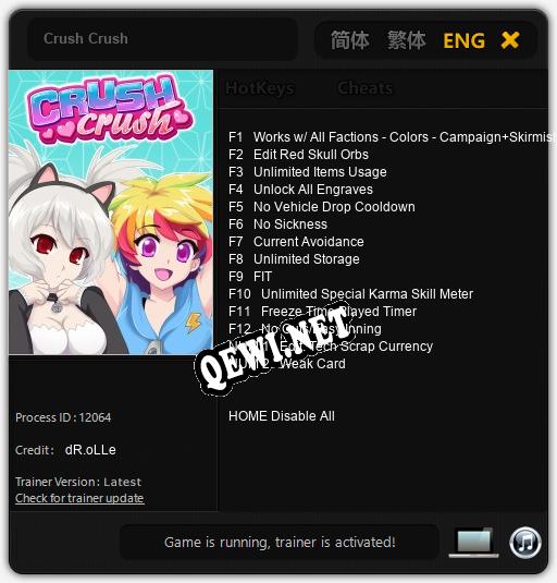 Трейнер для Crush Crush [v1.0.4]