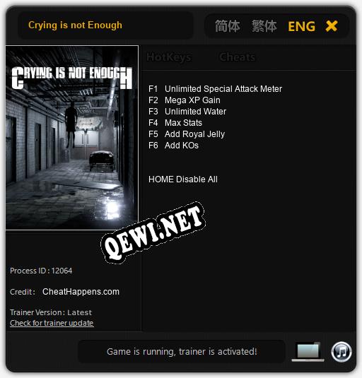 Crying is not Enough: Трейнер +6 [v1.6]