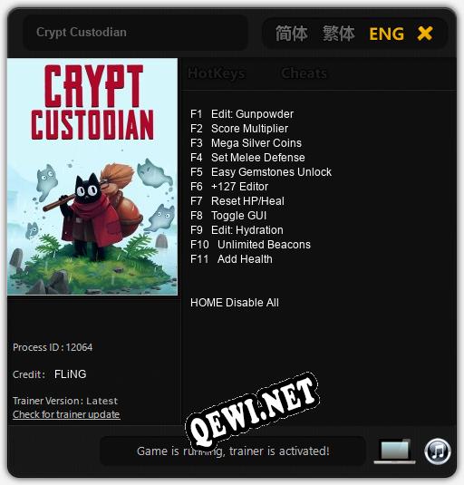 Crypt Custodian: ТРЕЙНЕР И ЧИТЫ (V1.0.42)