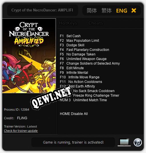 Crypt of the NecroDancer: AMPLIFIED: Читы, Трейнер +15 [FLiNG]