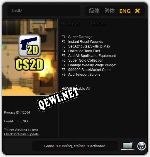 Трейнер для CS2D [v1.0.3]