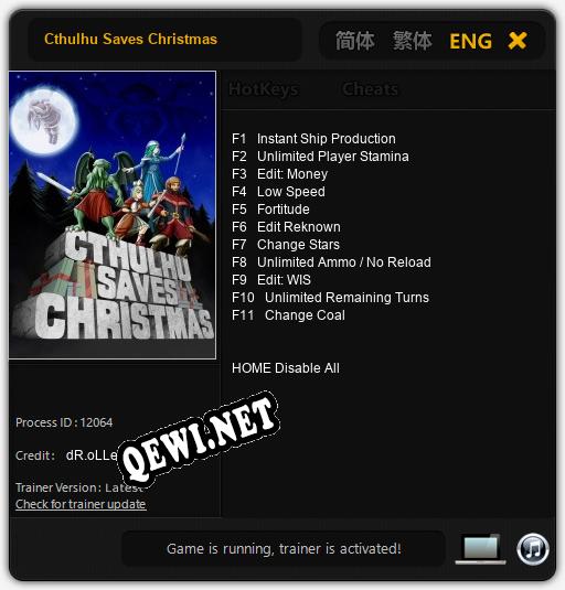 Cthulhu Saves Christmas: Трейнер +11 [v1.5]