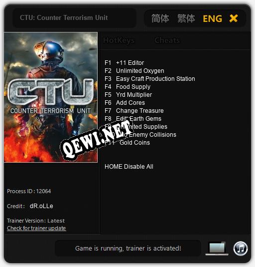 CTU: Counter Terrorism Unit: Читы, Трейнер +11 [dR.oLLe]
