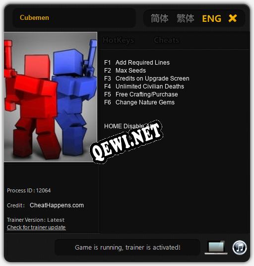 Трейнер для Cubemen [v1.0.6]