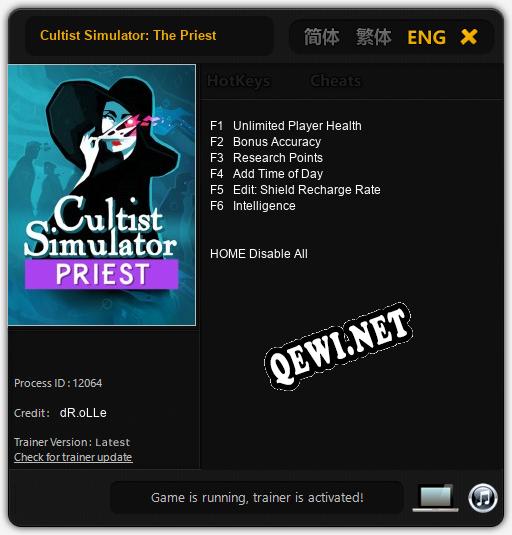 Cultist Simulator: The Priest: Читы, Трейнер +6 [dR.oLLe]