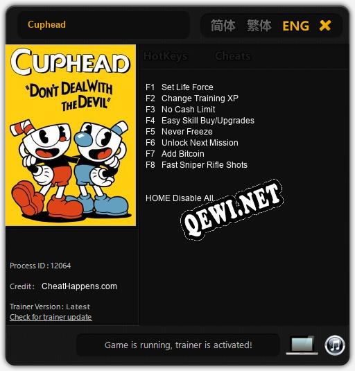 Cuphead: Трейнер +6 [v1.3]