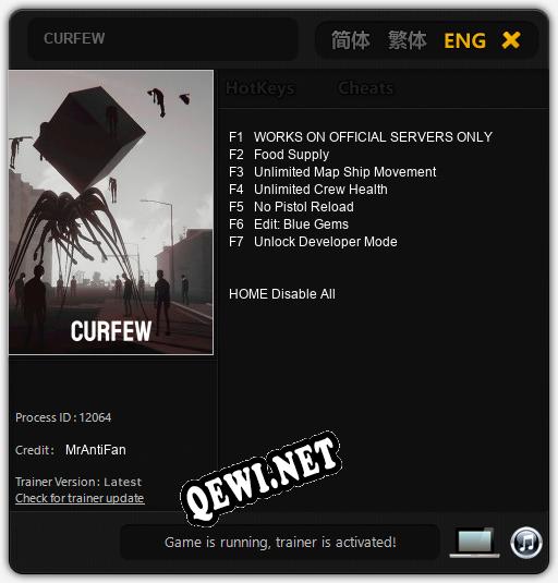 CURFEW: ТРЕЙНЕР И ЧИТЫ (V1.0.58)