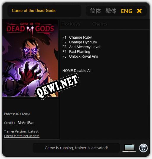Curse of the Dead Gods: Трейнер +5 [v1.5]