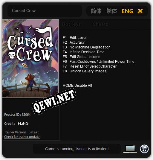 Трейнер для Cursed Crew [v1.0.6]
