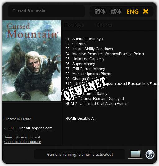 Cursed Mountain: Читы, Трейнер +14 [CheatHappens.com]