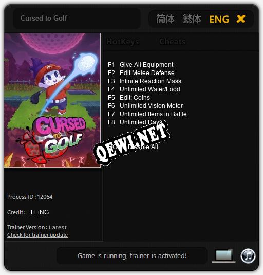 Cursed to Golf: ТРЕЙНЕР И ЧИТЫ (V1.0.9)