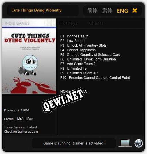 Cute Things Dying Violently: ТРЕЙНЕР И ЧИТЫ (V1.0.81)