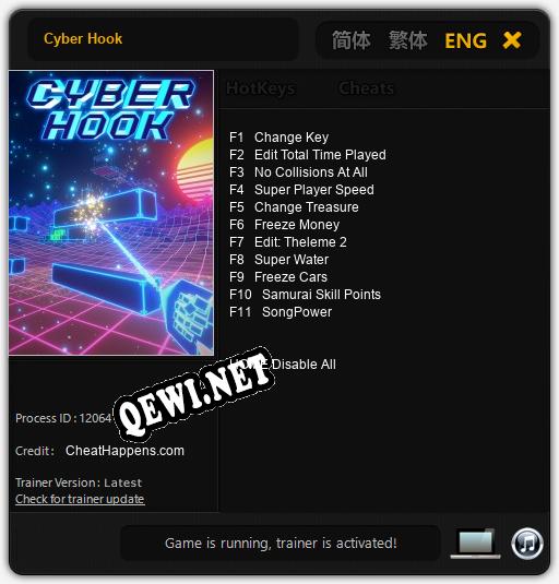 Cyber Hook: ТРЕЙНЕР И ЧИТЫ (V1.0.92)