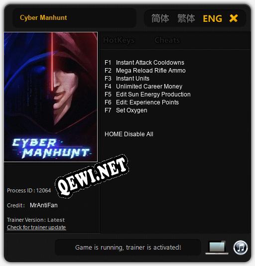 Трейнер для Cyber Manhunt [v1.0.5]