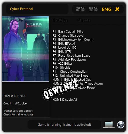 Cyber Protocol: Трейнер +15 [v1.4]