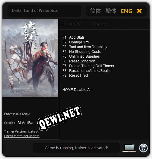 DaBa: Land of Water Scar: ТРЕЙНЕР И ЧИТЫ (V1.0.82)