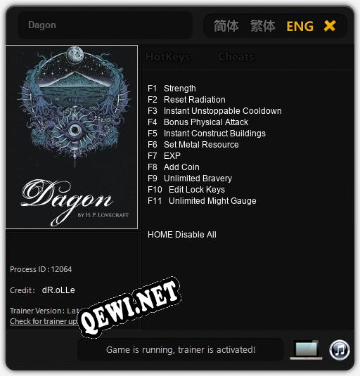 Dagon: ТРЕЙНЕР И ЧИТЫ (V1.0.44)