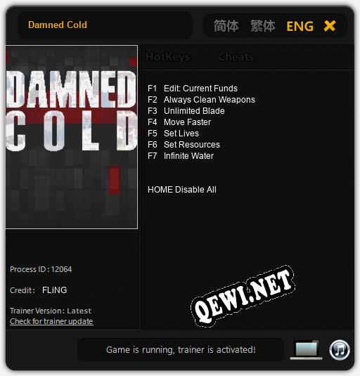 Трейнер для Damned Cold [v1.0.5]