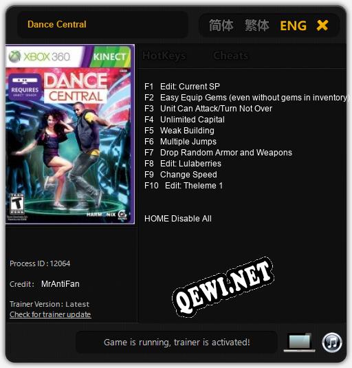 Dance Central: Трейнер +10 [v1.6]