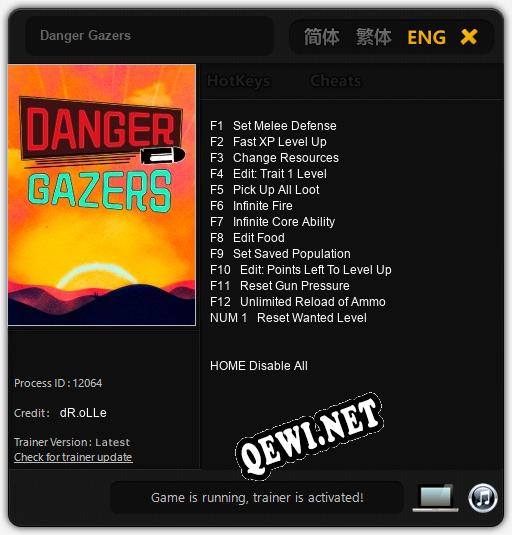 Danger Gazers: ТРЕЙНЕР И ЧИТЫ (V1.0.16)