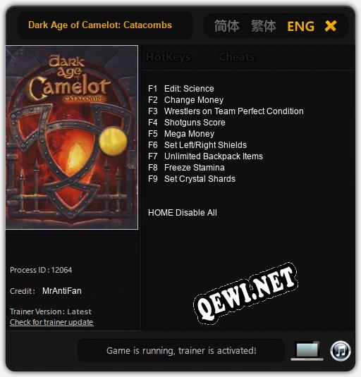 Трейнер для Dark Age of Camelot: Catacombs [v1.0.3]