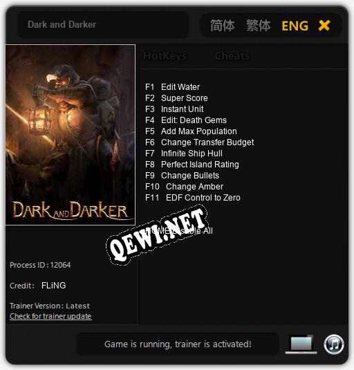 Трейнер для Dark and Darker [v1.0.2]