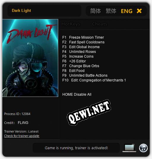 Dark Light: ТРЕЙНЕР И ЧИТЫ (V1.0.89)