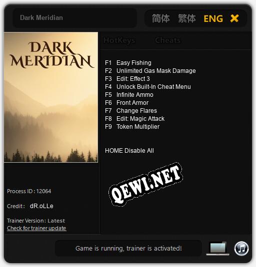 Dark Meridian: Трейнер +9 [v1.7]