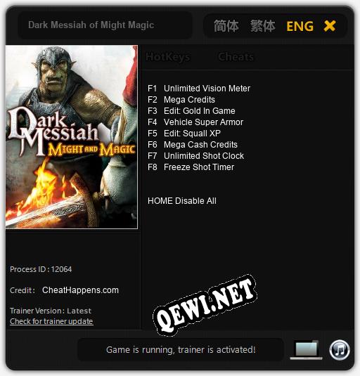 Dark Messiah of Might Magic: ТРЕЙНЕР И ЧИТЫ (V1.0.54)