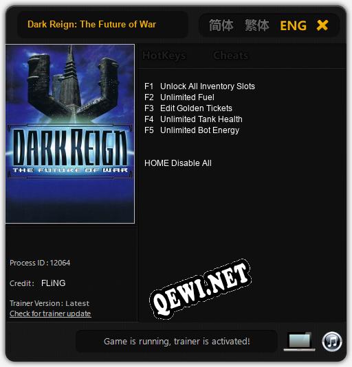 Трейнер для Dark Reign: The Future of War [v1.0.7]