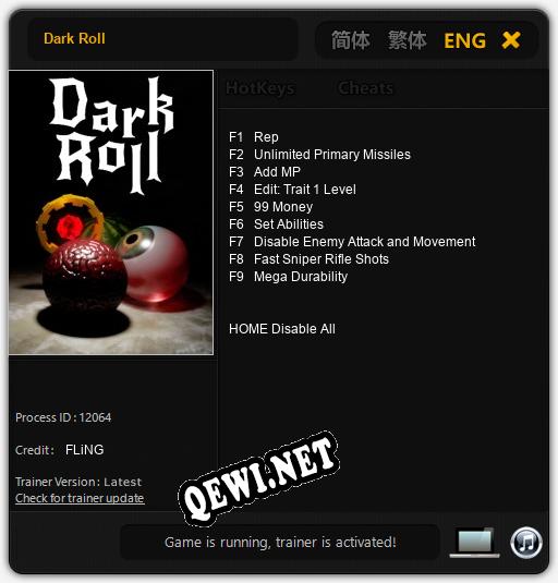 Dark Roll: ТРЕЙНЕР И ЧИТЫ (V1.0.70)