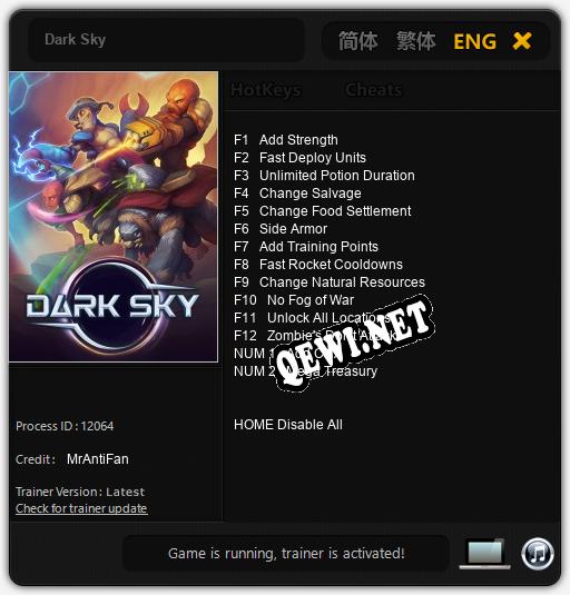 Dark Sky: ТРЕЙНЕР И ЧИТЫ (V1.0.85)