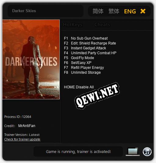 Darker Skies: ТРЕЙНЕР И ЧИТЫ (V1.0.7)