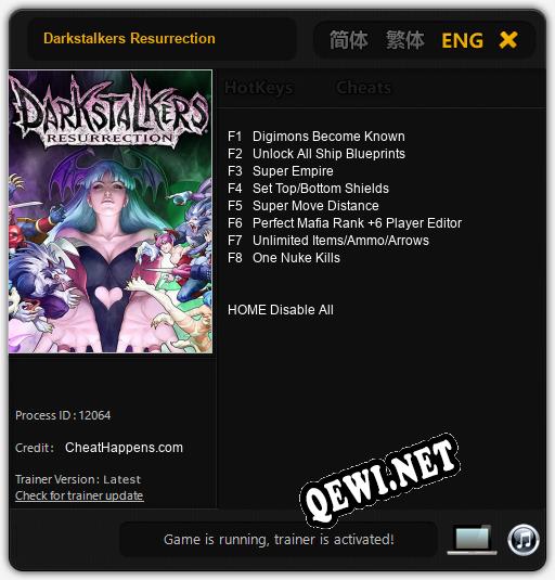 Darkstalkers Resurrection: ТРЕЙНЕР И ЧИТЫ (V1.0.30)