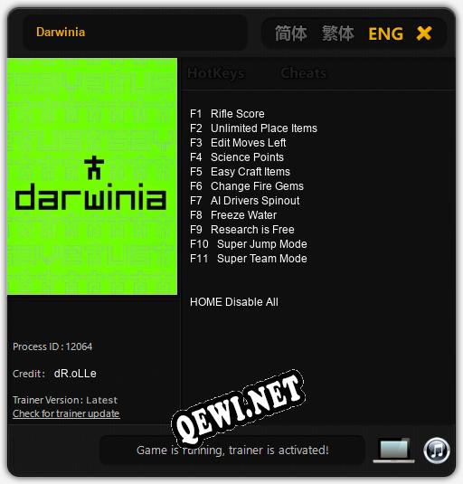 Darwinia: ТРЕЙНЕР И ЧИТЫ (V1.0.97)