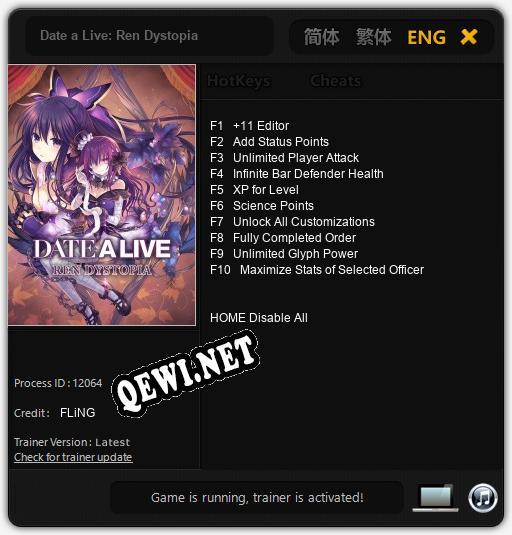 Date a Live: Ren Dystopia: Трейнер +10 [v1.3]