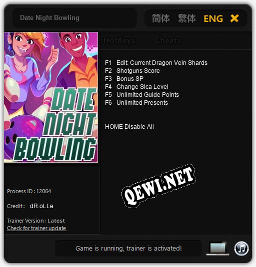 Date Night Bowling: Трейнер +6 [v1.7]
