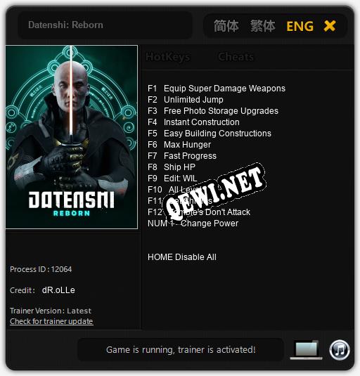 Datenshi: Reborn: Трейнер +13 [v1.3]