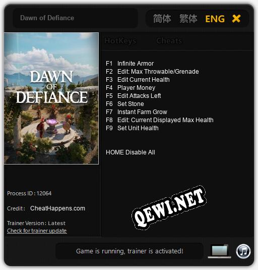 Dawn of Defiance: Трейнер +9 [v1.6]