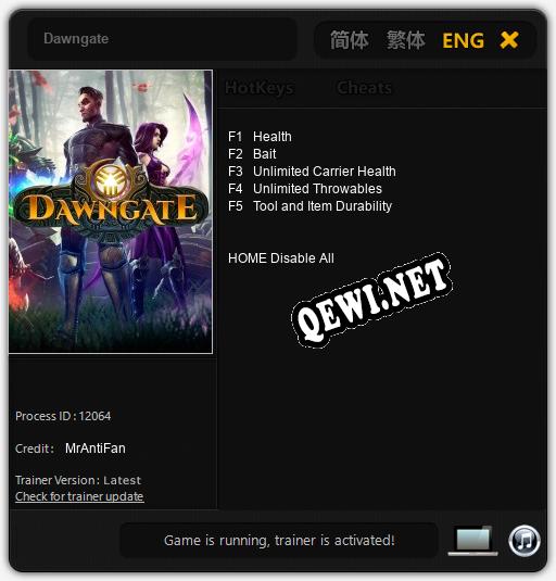 Dawngate: ТРЕЙНЕР И ЧИТЫ (V1.0.91)