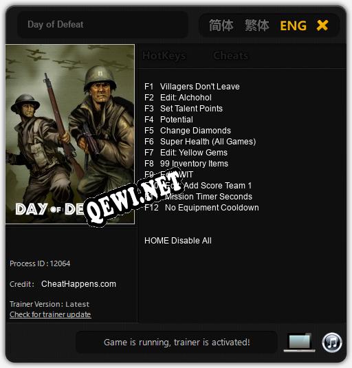 Day of Defeat: ТРЕЙНЕР И ЧИТЫ (V1.0.43)