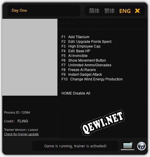 Day One: Трейнер +10 [v1.3]