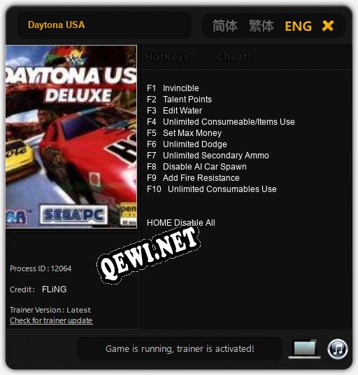 Daytona USA: Читы, Трейнер +10 [FLiNG]