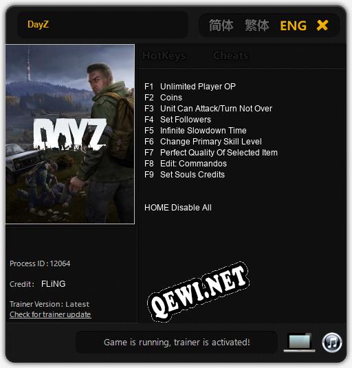 DayZ: Читы, Трейнер +9 [FLiNG]