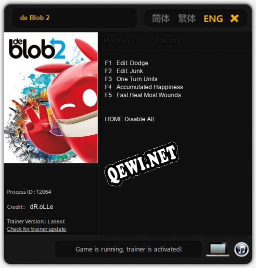de Blob 2: Читы, Трейнер +5 [dR.oLLe]