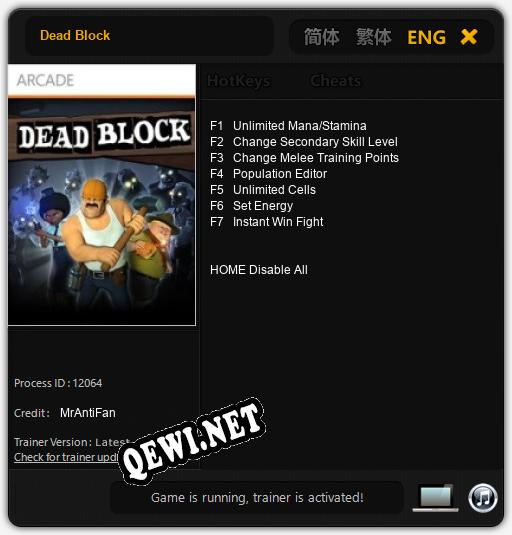 Dead Block: Читы, Трейнер +7 [MrAntiFan]