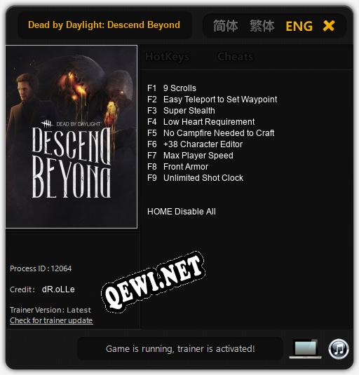 Dead by Daylight: Descend Beyond: Трейнер +9 [v1.6]